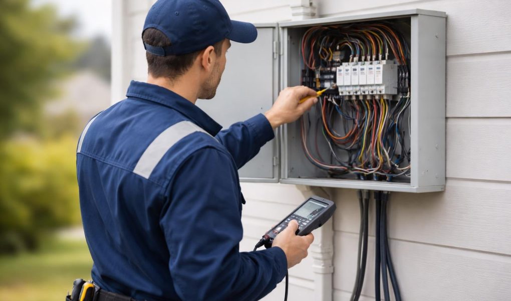 technicien-uniforme-boitier-electrique-maison