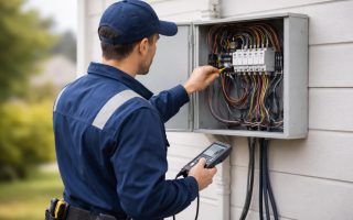 technicien-uniforme-boitier-electrique-maison