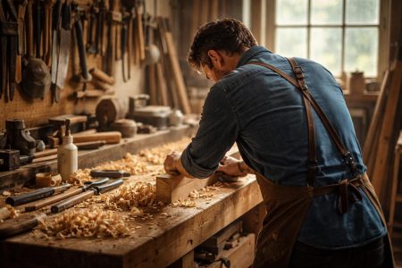 atelier-menuiserie-artisan-copeaux-lumiere