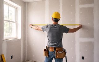 ouvrier-mesure-mur-renovation-placo