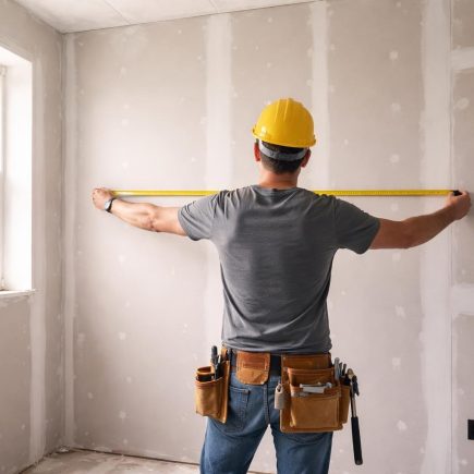 ouvrier-mesure-mur-renovation-placo