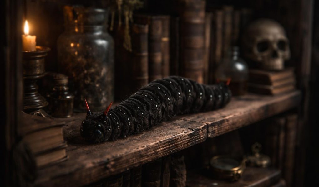 chenille-noire-etagere-bois-livresanciens